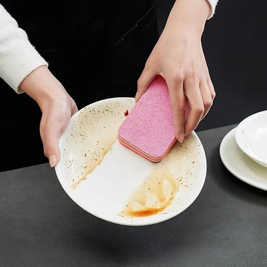 Generic 12 Layer Microfiber Sponge, Rainbow, 4 Pack, Dual Sided, Absorbent, Reusable, Multi-Purpose, Kitchen Sink Holder