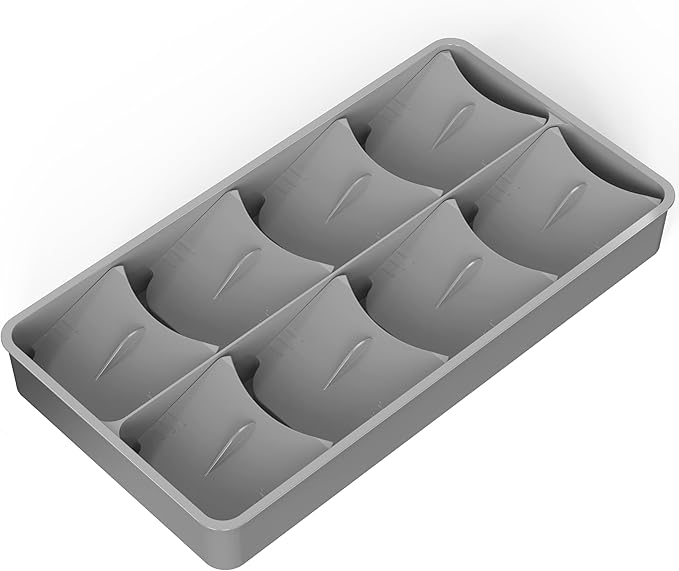 SIMPLE HOUSEWARE Adjustable Silverware Utensil Drawer Organizer, Gray