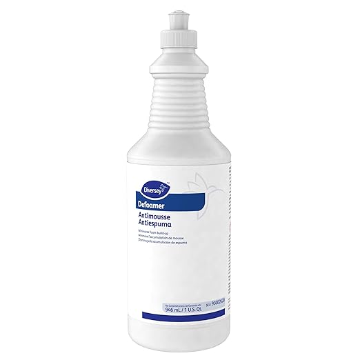 Diversey 95002620 Defoamer Liquid for Carpet Cleaner Extraction Machines, Tanks & AutoScrubbers, Ready-to-Use Squeeze Bottle, 32-Ounce (Pack of 6)