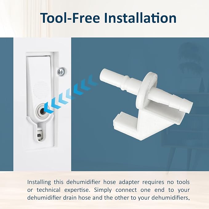 Dehumidifier Parts Upgraded Dehumidifier Drain Hose Adapter Compatible with Aeonair Whirlpool Idylis Whynter Rpd-702wp Dehumidifiers (White)