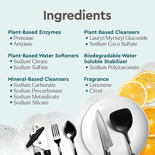 Puracy Dishwasher Pods, Natural Dishwasher Detergent, Citrus Skies Dish tabs - Enzyme-Powered, Spot & Residue Free - TikTok Trend Items, Must Haves from TikTok (Citrus Skies, 50 Count - 2 Pack)