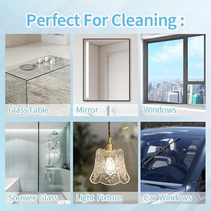 NUAN Glass Cleaner, Streak-Free Shine, Non-Residue Formula, 500ml/17.6fl oz Spray Bottle for Windows, Mirrors and Glass Surfaces