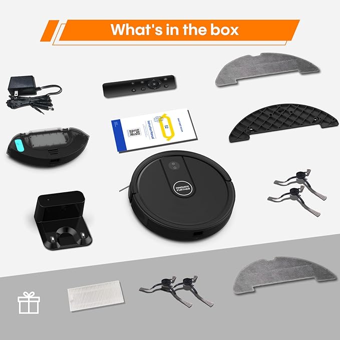 Robot Vacuum and Mop, 3-in-1 Robot Vacuum Cleaner, 5000Pa Powerful Suction with Multi-Surface Cleaning, 2.87" Super Slim, Wi-Fi/App/Alexa, Perfect for Pet Hair, Hard Floors and Pile Carpets