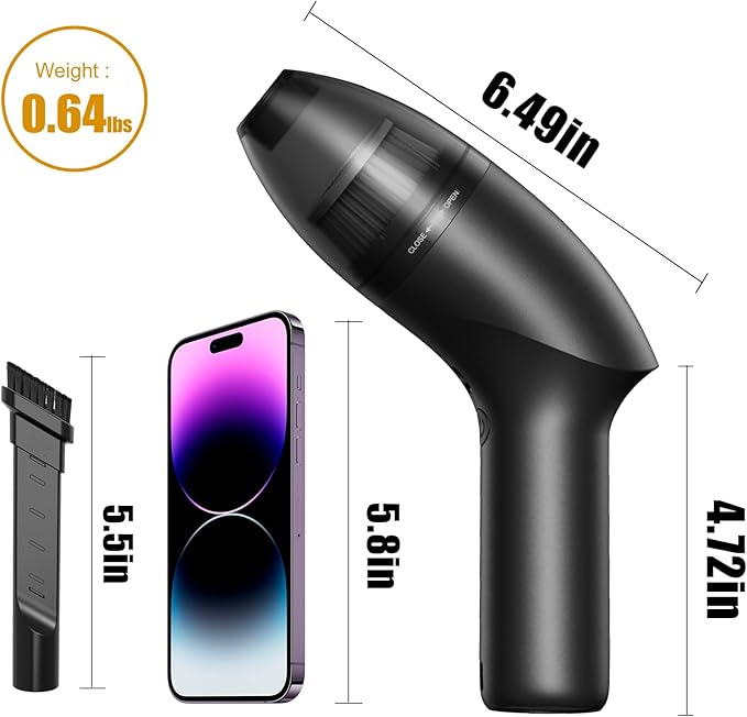 4.3Kpa Keyboard Vacuum Cleaner Mini:Handheld Computer Vacuum Cordless for Car Laptop Sewing Machine Portable Keyboard Vac USB Desk Crumbs Dust Cleaners