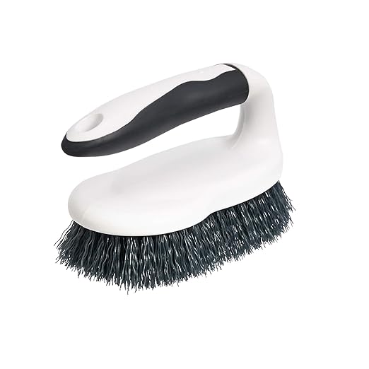 Amazon Basics All Purpose Rectangular Scrub Brush, 2-pack, White & Black