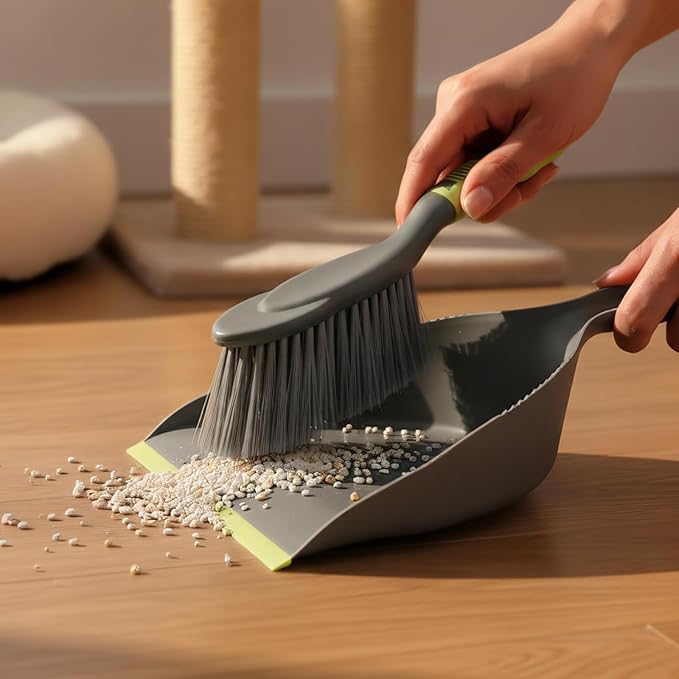 Dust pan Broom Dustpan Brush - Dust Pans with Brush, Dustpan and Brush Set, Handheld Broom and Dustpan Set are Used to Clean Kitchens, Floors, Tables, and Animal Cages.