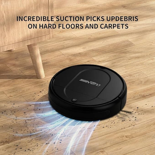 Robot Vacuum and Mop Combo, Robot Vacuum Cleaner,3-in-1 Robot Vacuum, Low Noise, Slim Design, Anti-Tangle, Advanced Obstacle Avoidance, Perfect for pet Hair, Carpets, and Hard Floors(Black)