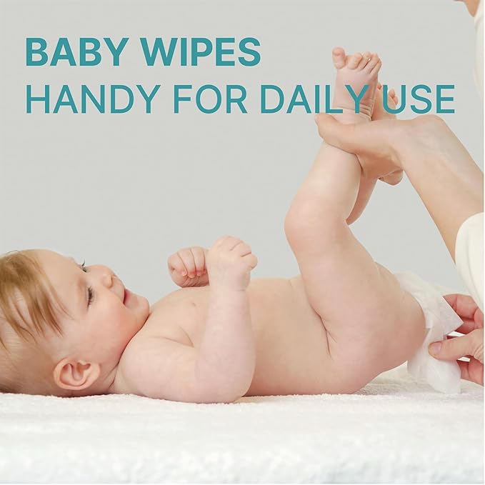 BEBESUP Korea's #1 Light Baby Wipes - Hypoallergenic, Water-Based, Unscented, Alcohol & Paraben-Free – 50 GSM for sensitive skin Flip-Top Plant Based Baby Wipes (1 Pack)