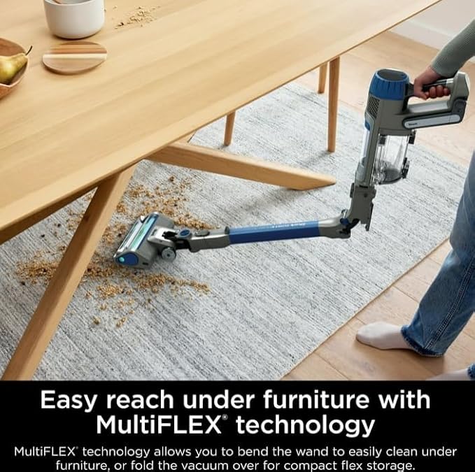 Shark IP1250 PowerDetect Cordless Stick Vacuum Cleaner - DuoClean Detect Nozzle & MultiFLEX Wand, Blue (Renewed)