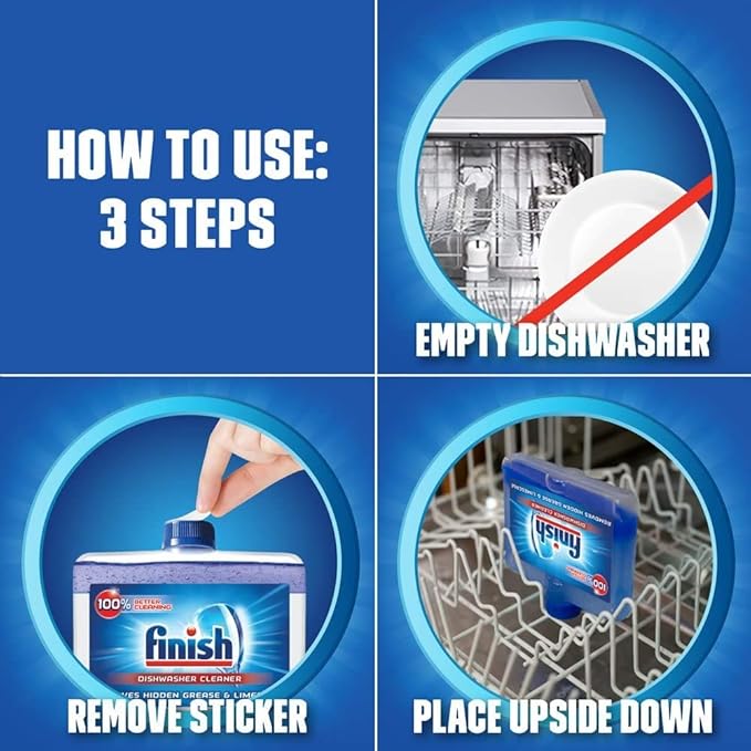Finish Jet-Dry Rinse Aid, Dishwasher Rinse Agent & Drying Agent, 8.45 Fl Oz Dual Action Dishwasher Cleaner: Fight Grease & Limescale, Fresh, 8.45oz
