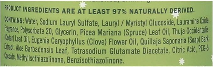 Mrs. MEYER'S Liquid Dish Soap, Iowa Pine, 16 OZ (Pack of 6)