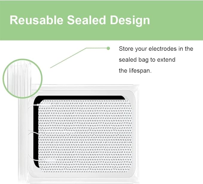 4X4" Large TENS Unit Replacement Pads for Waist and Lower Back Pain Relief Thicked TENS Unit Pads Self-Adhesive Electrode Pads Compatible with TENS 7000, AUVON TENS- 6 PCS