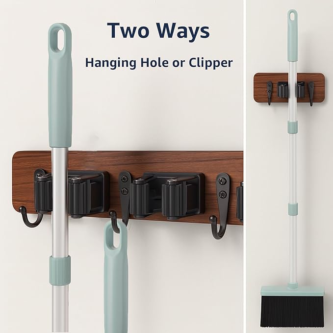 Broom and Dustpan Set – Heavy-Duty Broom and Dustpan for Home Cleaning Tool, Dustpan and Broom with Handle, Outdoor Broom and Dustpan Set • Your Home Essentials (Green)