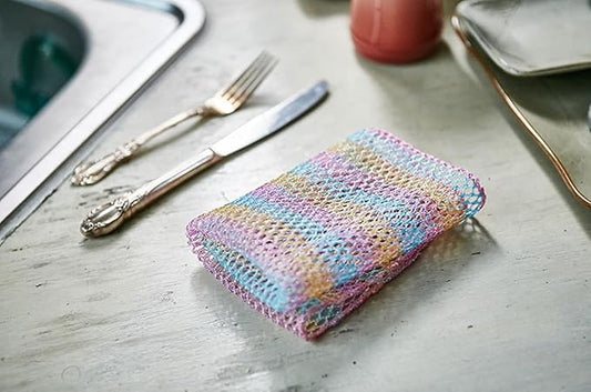 Rainbow Mesh Scrubber Set - 4 Pack Multi-Color, Multi-Purpose, Durable and Non-Scratch Cleansing Sponges for Kitchen, Bathroom, and Home Cleaning Essentials