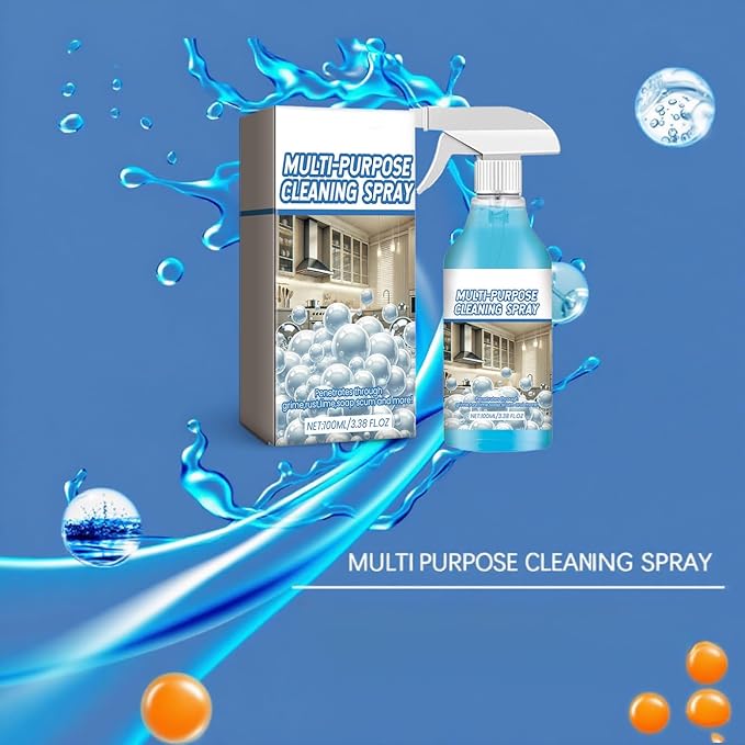 2025 Upgraded Splash Spray All-Purpose Cleaner Foam Tablets, Heavy-Duty Degreaser for Stove, Oven, Kitchenware, Grease & Grime Remover with Spray Bottle Kit (3)
