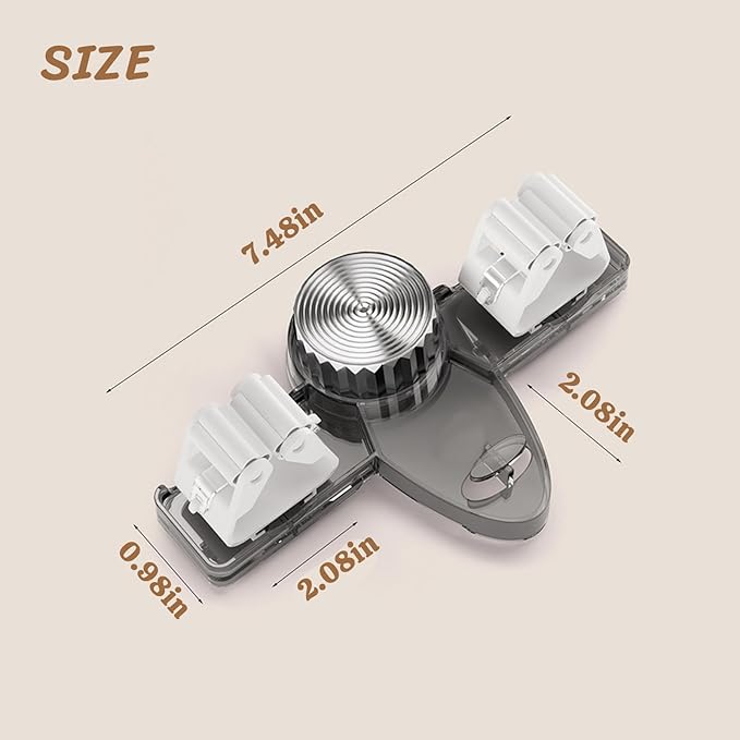 3 Pcs Wall Mounted Broom and Mop Holder Powerful Suction Cups Heavy Duty Garden Tool Organizer Rack for Garage,Self Adhesive Hanger, Spring Laundry Room Cleaning Organization