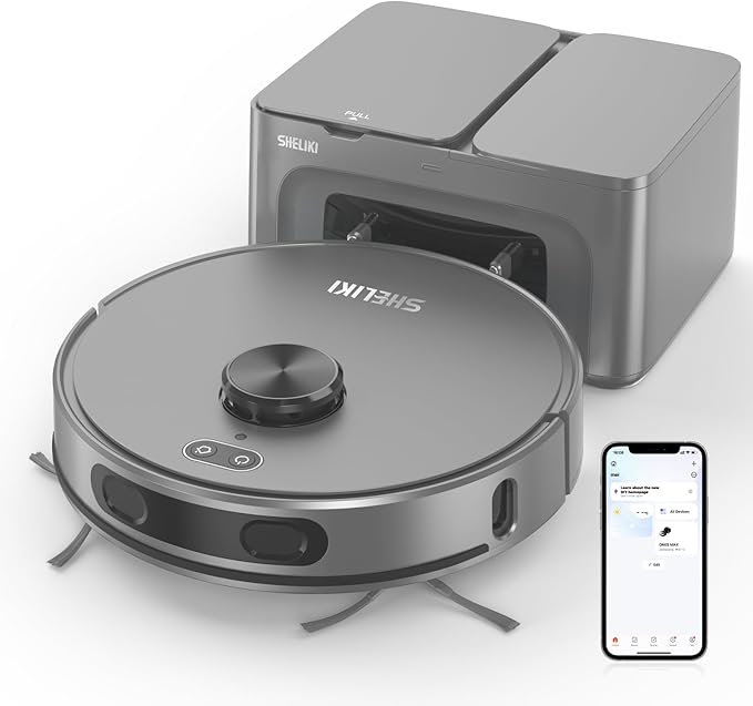 Robot Vacuum and Mop, Robotic Vacuum with LiDAR Navigation Smart Mapping, 70-Day Self-Emptying GW9