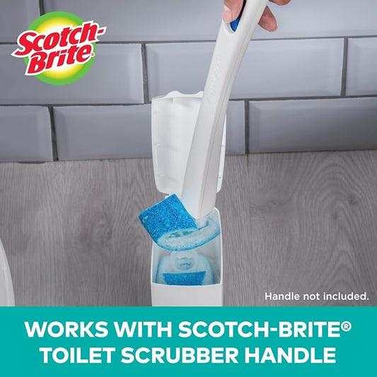 Scotch-Brite Disposable Toilet Scrubber Refills, Removes Rust & Hard Water Stains, 10 Disposable Refills Blue