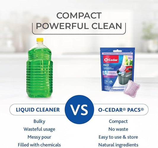 O-Cedar Floor Cleaning 40ct Pacs Lavender Scent 10ct (4-Packs)