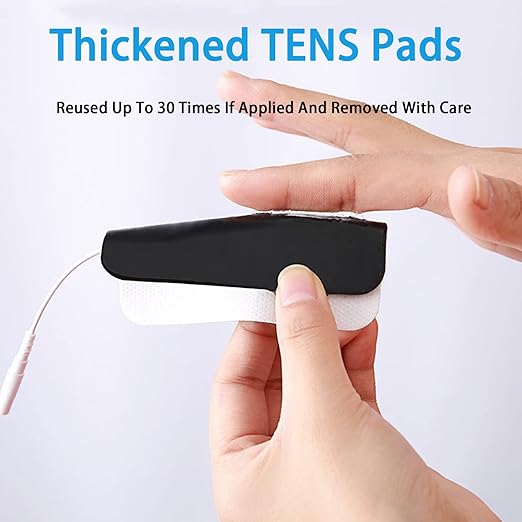 Extra Large TENS Unit Replacement Pads, 8-2" X 4", 4-4" X 4",Multiple Sizes TENS Unit Pads with Pad Holder, Reusable and Self-Adhesive Electrodes Pads