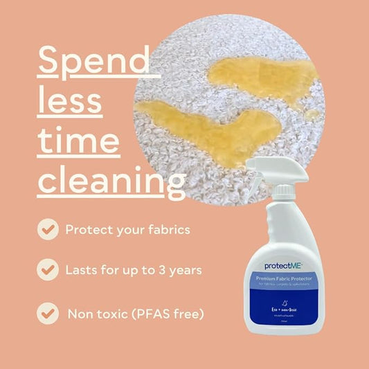 Fabric Protector Spray Bundle - 25.4 oz + 84.5 oz - Non Toxic, Odorless Upholstery & Fabric Stain Guard for Couch, Carpet, Shoes, Sofa, Furniture - Water-Based & Long-Lasting Protection