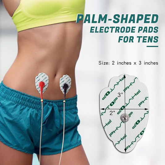 TENS Pads EMS Unit Snap Electrode 20 Pcs with Super Gel