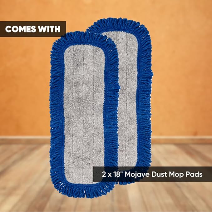Bulk 18" Mojave Microfiber Dust Mop Pads | Wholesale Microfiber Mop Refills | Case Quantity (108 Count)
