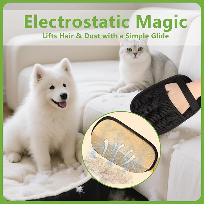 Pet Hair Removal Glove Hair Remover (3)