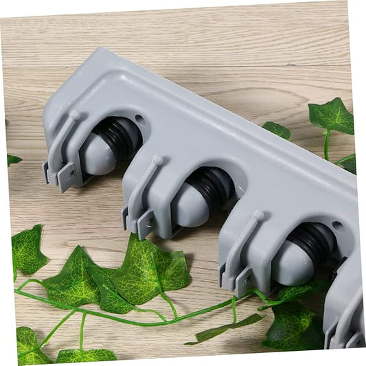 Cabilock Broom Mop Holder Wall Mount Storage Rack Garage Tool Holder Ball Slots and Hooks