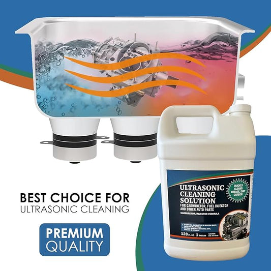NORTHWEST ENTERPRISES Ultrasonic Cleaner Solution for Carburetors and Engine Parts. Concentrated Washing Compound for use in Ultrasonic Machines and Immersion Washers - Automotive Fluid (1 Gallon)