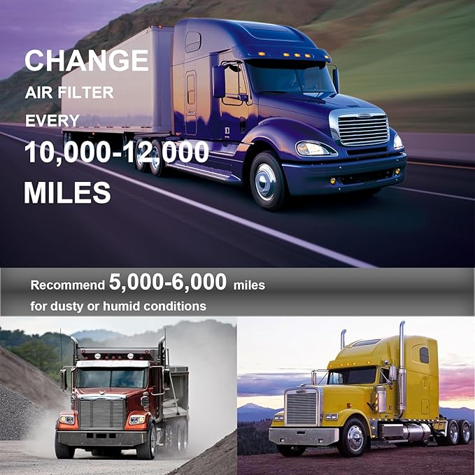 Freightliner Cascadia Engine Air Filter Compatible with Select Freightliner Cascadia Coronado 122SD DD13 DD15 Trucks Accessories Parts Replaces CA5790 LAF6260A 49478 83478 CA11249