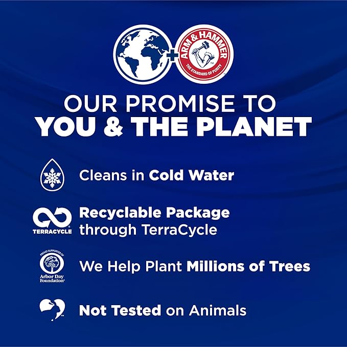 ARM & HAMMER Deep Clean Odor Formula Laundry Detergent Power Paks, 32 ct.