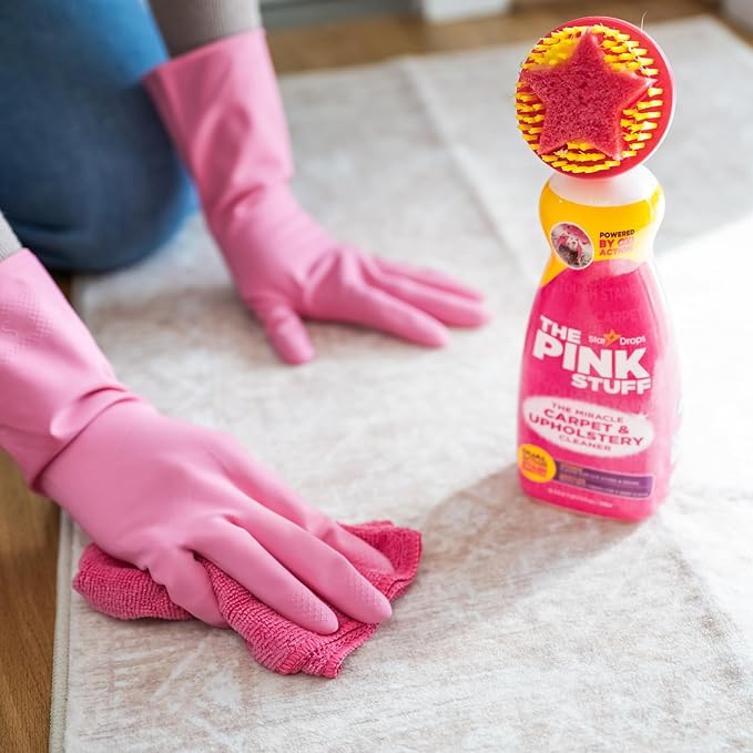 The Pink Stuff Carpet & Upholstery Stain Remover, Oxi Cleaner with Scrubber, 16.9 fl oz