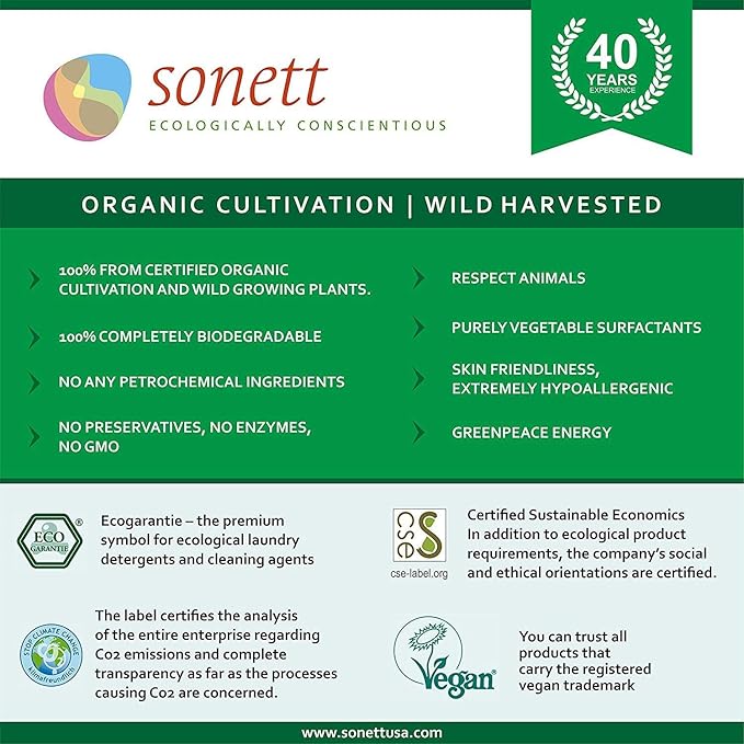 Sonett Natural Compostable Eco Sponges for Dishes Scratch Free for Kitchen and Bathroom (Pack of 12)