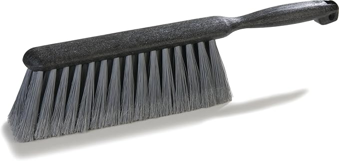 SPARTA Flo-Pac Counter Brush, Bench Brush, Dustpan Brush with Flagged Bristles for Counters, Floors, And Fireplace, 8 Inches, Gray, (Pack of 12)