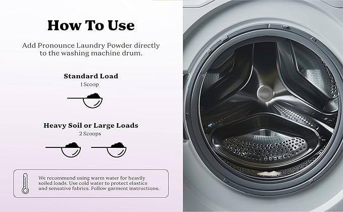 Pronounce Laundry Detergent Powder Alternative | Cleaner Ingredients. Safer for Sensitive Skin. Stain + Smell Fighting. With Essential Oils. HE Safe (Lavender, 120 Loads).