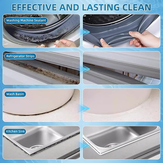 Household Stain Remover Gel, Effective Home Cleaner, Washing Machine Cleaner for Washing Machine Strips, Kitchen Sinks, Tiles, Grout, Bathroom, Refrigerator Strips