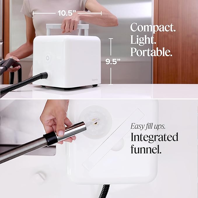 Dupray Neat Steam Cleaner with 22 Accessories, Multipurpose Steamer for home Chemical-Free Cleaning, *Kills 99.9% of Bacteria & Viruses (incl. 8 microfiber pads)