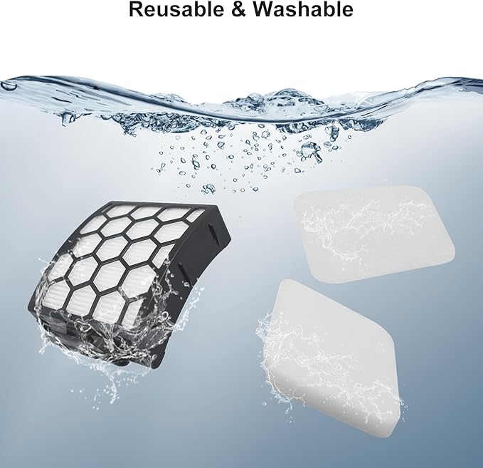 LA502 Replacement filter for Shark LA502, LA300, LA322, LA301, LA500, LA702 Rotator Lift-Away ADV DuoClean PowerFins Upright Vacuum (2 Filter + 6 Foam + 6 Felt)