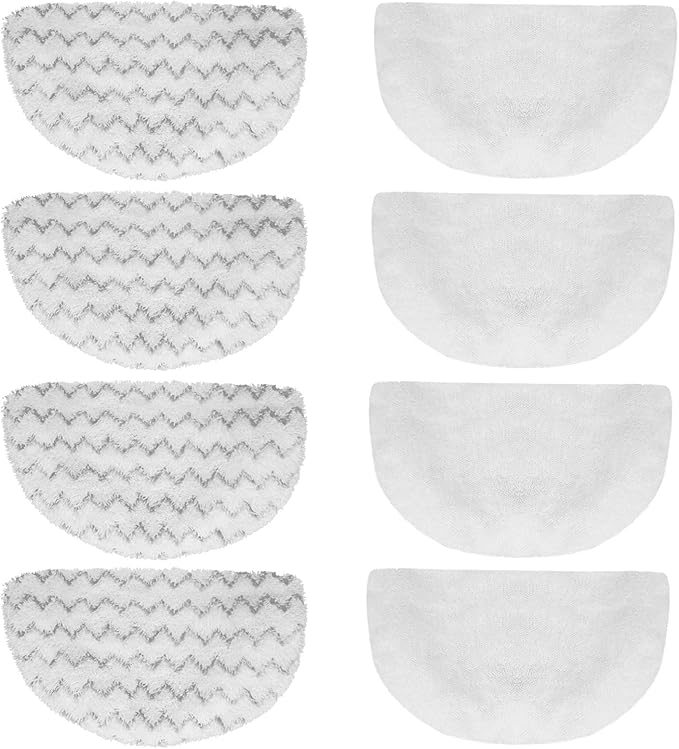 8 Pack Replacement Steam Mop Pads for Bissell Powerfresh Steam Mop 1940 1440 1544 1806 2075 Series, Model 19402 19404 19408 19409 1940a 1940f 1940q 1940t 1940w B0006 B0017, Washable Cleaning Pads