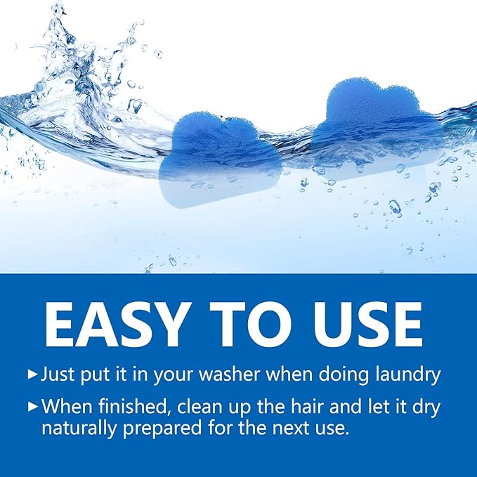 Pet Hair Remover for Laundry, 6PCS Reusable Lint Remover for Laundry Pet Hair Catcher, Effective Pet Hair Catcher for Washing Machine,Blue&Green