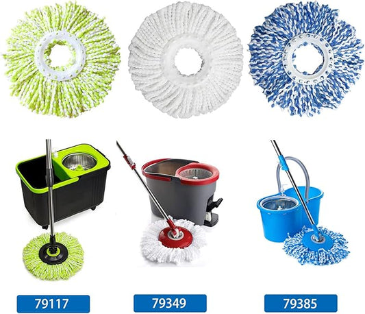 6 Pack Spin Mop Refill Pads Compatible with SIMPLI-Magic 79349 79117 979193 79229 Spin Mop Cleaning System, Part No.79161