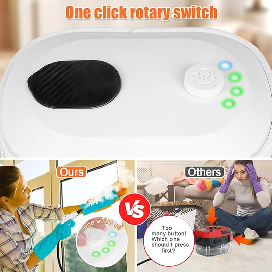 2500W High Pressure Steam Cleaner with One-Button Adjustment, 15 in 1 Handheld Steam Cleaner for Home, Multi-Purpose Portable Steamer for Car Detailing/Grout/Floor/Tile Dirt Remover Cleaning Tool