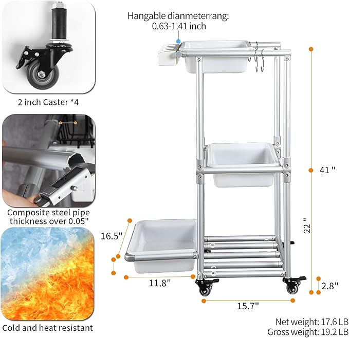 A Nice Little Cleaning Cart - Rolling Cleaning Cart for Efficient Organization of Cleaning Supplies
