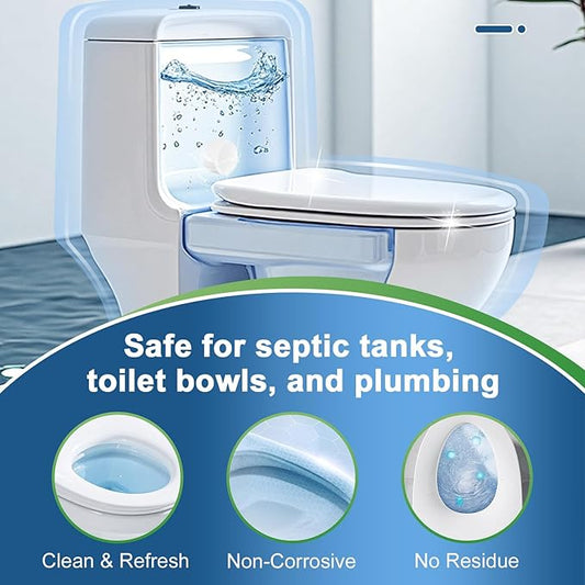 Toilet Bowl Cleaners, Bleach Tablets 100 PACK, Automatic Cleaner for Tank, Effectively Eliminate Limescale, Stains & Odor, Continuous Cleaning for Bathroom & Toilet