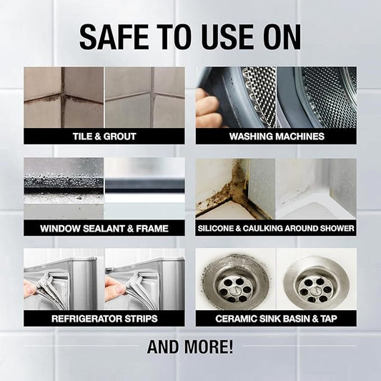 GlassGuard Miracle Stain Cleaner Gel for Hard Stains – Cleaning Gel for Grouts, Ceramic, Glass, Silicone, Caulk & More – Washing Machine Cleaner Front Loader (300 ml / 10 oz)