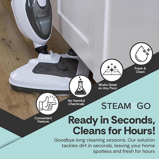 Steam & Go 10-in-1 Multi-Surface Steam Mop - Deep Clean with Heat