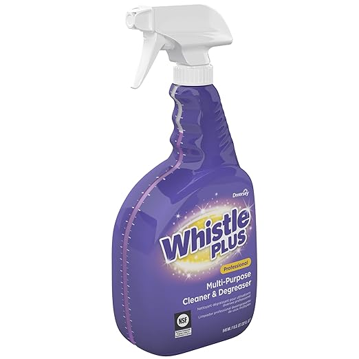 Diversey CBD540564 Whistle Plus Professional Multi Purpose Cleaner & Degreaser, Heavy Duty Stain Remover with Citrus Scent, Ready-to-Use Capped Spray, 32-Ounce (Pack of 8)
