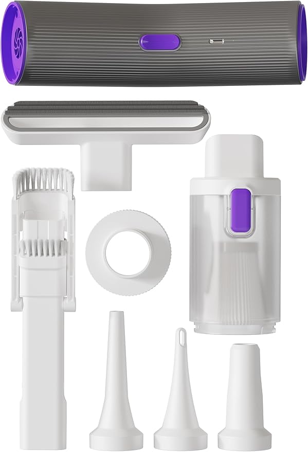 Cordless Car Vacuum, 4 in 1 Portable Mini Handheld Vacuum Cleaner with 15000pa Suction Power, 2 Suction Modes & Multi-Nozzles for Car Home Office Pet, Silver