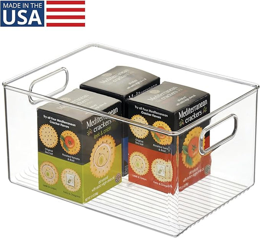 iDesign Recycled Plastic Pantry Storage Bin – Linus Collection - Clear